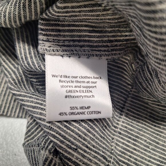 Eileen Fisher Jumper Dress Tank Gray Button Down Hemp Organic Cotton Women Large - Picture 7 of 12